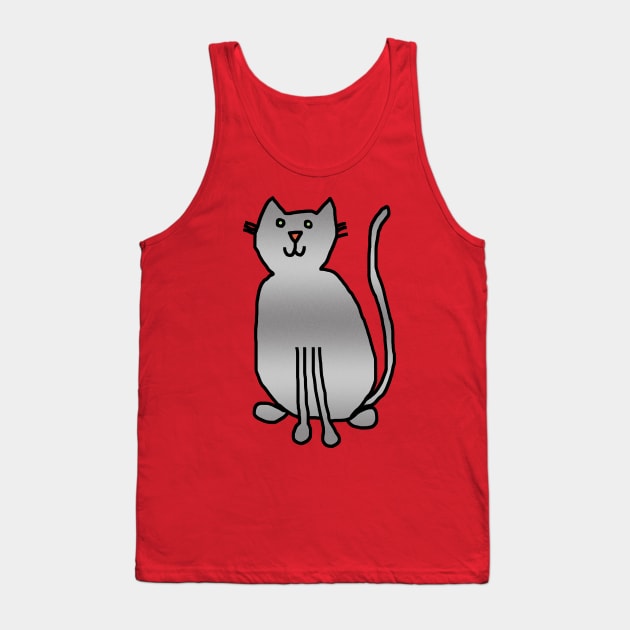 Metal Cat Tank Top by ellenhenryart